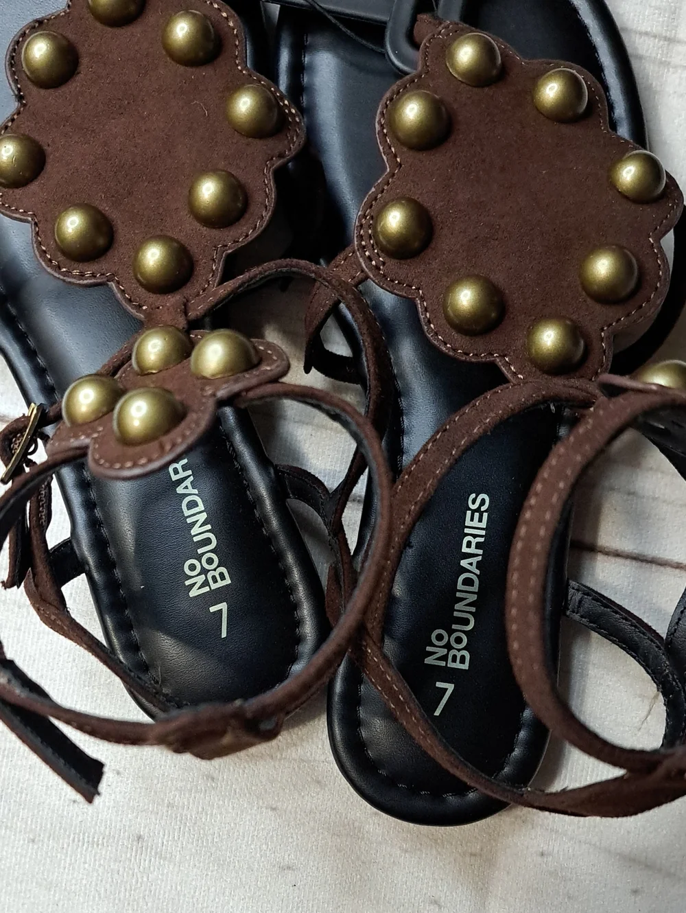 Brown Studded Gladiator Sandals Size 7